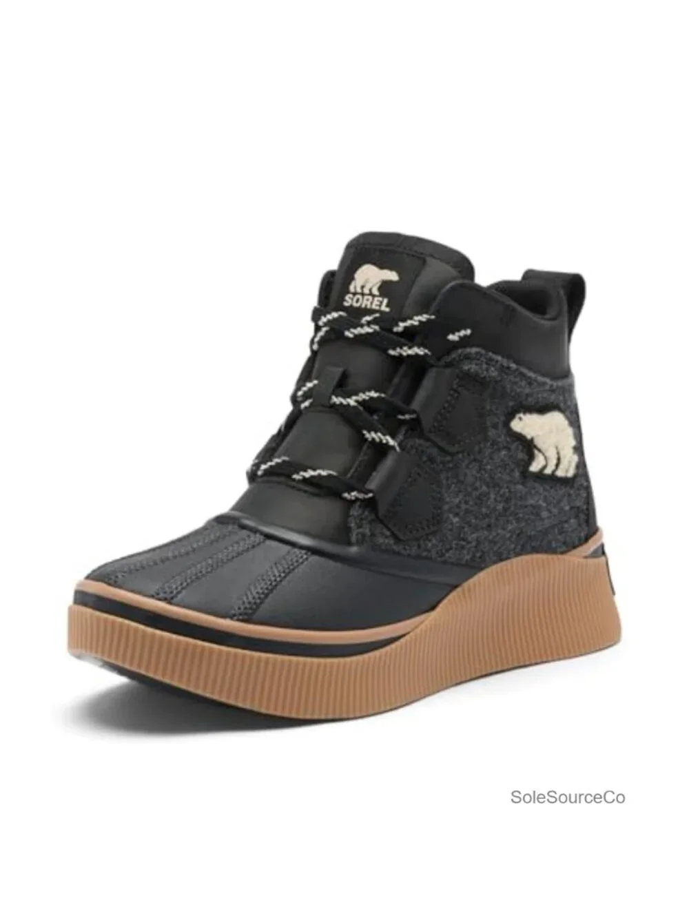 Women's Waterproof Ankle Duck Boots Lace Up Fleece Lined Rubber Sole